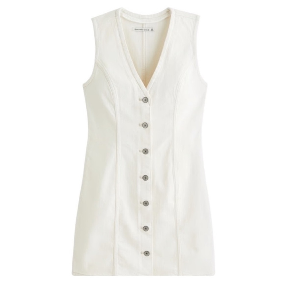 Abercrombie & Fitch white denim Mara dress